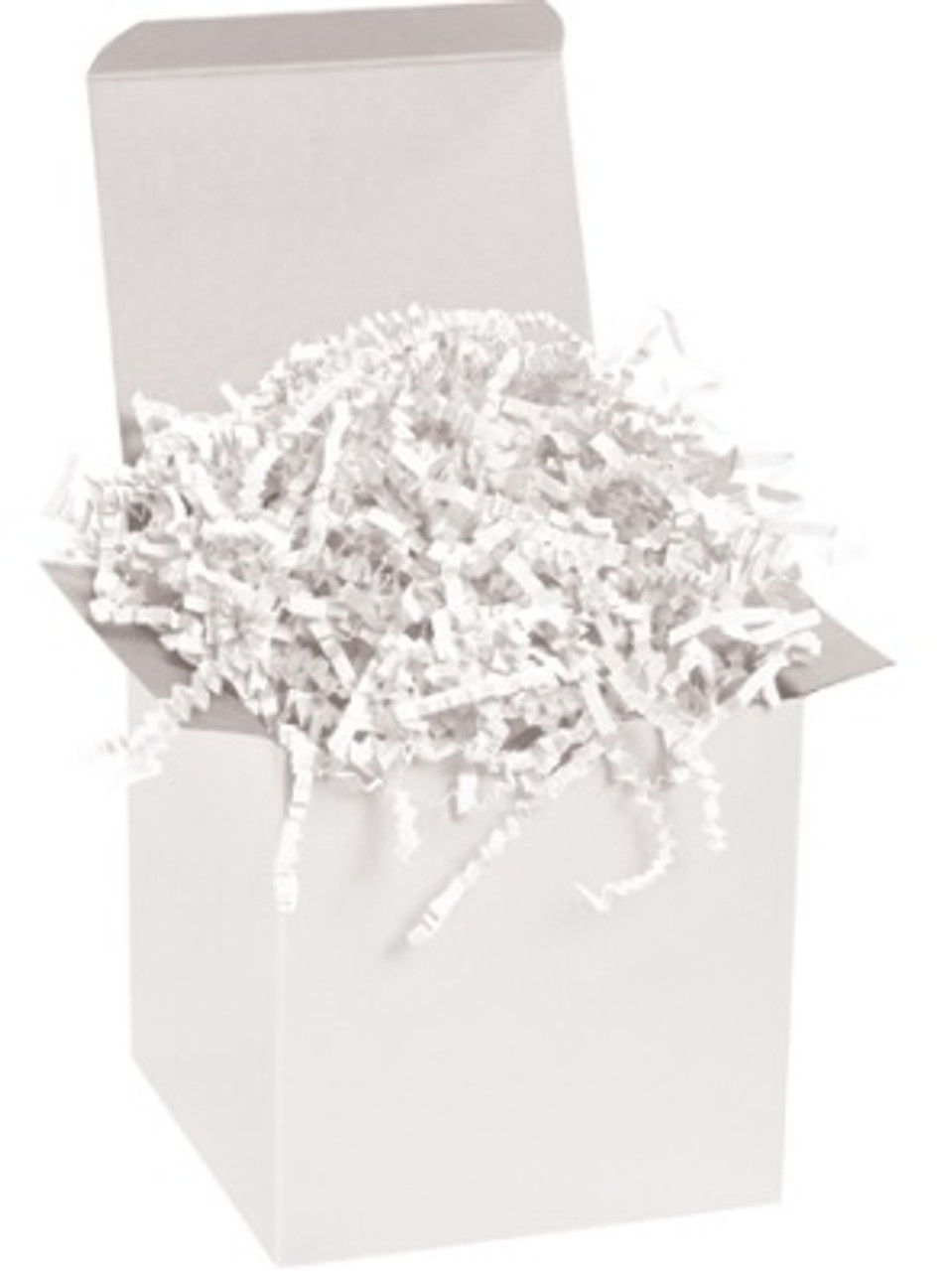 White Crinkle Cut Gift Shred 40lb Box